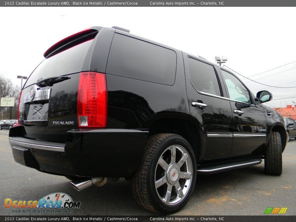 2013 Cadillac Escalade Luxury AWD Black Ice Metallic / Cashmere/Cocoa Photo #10