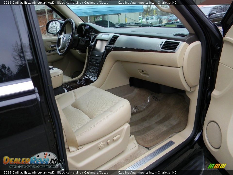2013 Cadillac Escalade Luxury AWD Black Ice Metallic / Cashmere/Cocoa Photo #22