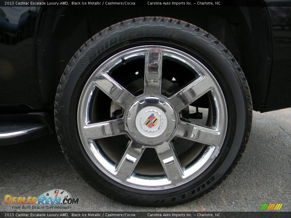 2013 Cadillac Escalade Luxury AWD Black Ice Metallic / Cashmere/Cocoa Photo #26