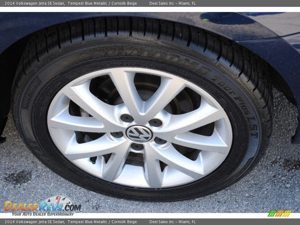 2014 Volkswagen Jetta SE Sedan Tempest Blue Metallic / Cornsilk Beige Photo #11