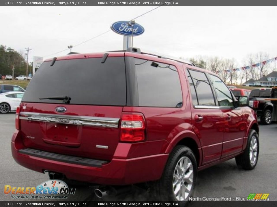 2017 Ford Expedition Limited Ruby Red / Dune Photo #5