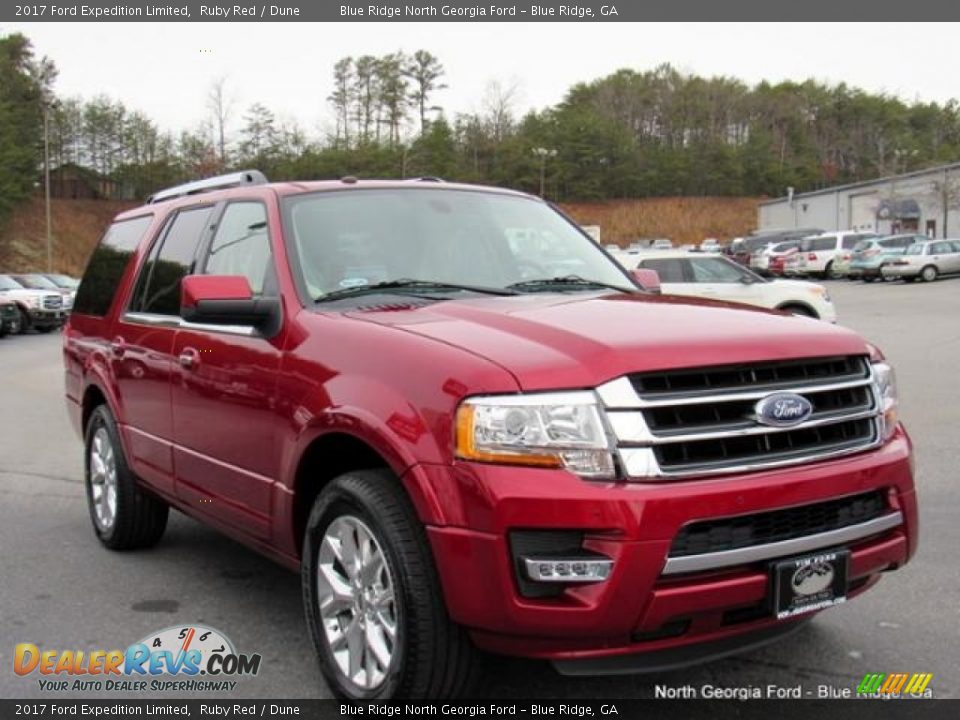 2017 Ford Expedition Limited Ruby Red / Dune Photo #7