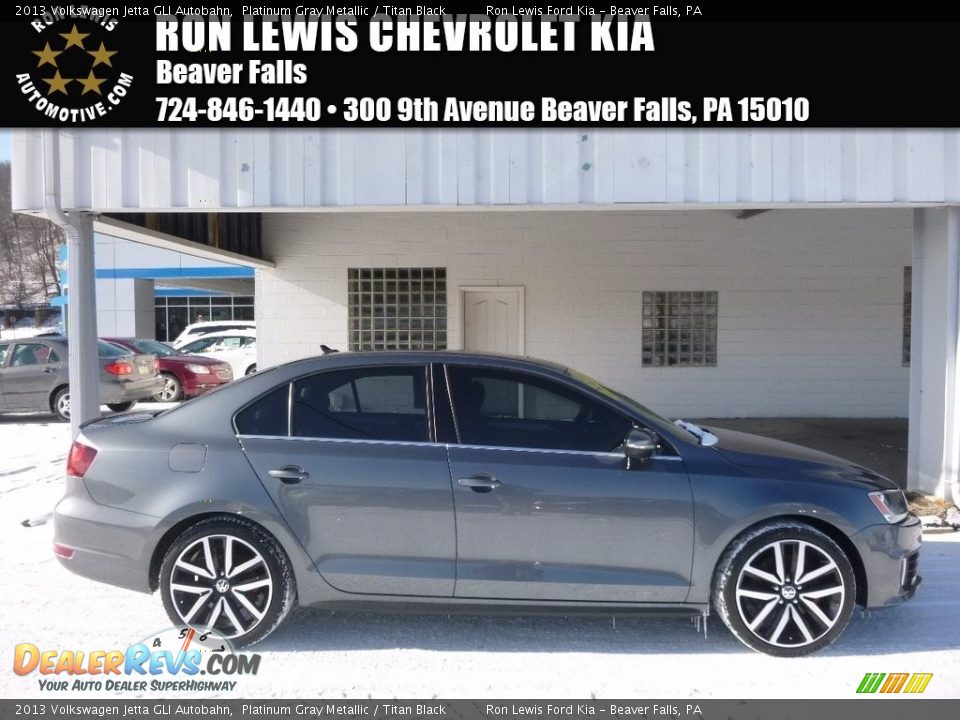 2013 Volkswagen Jetta GLI Autobahn Platinum Gray Metallic / Titan Black Photo #1