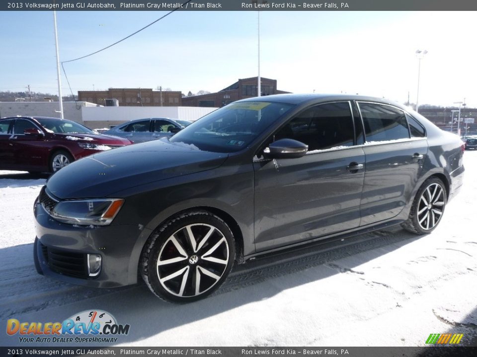 2013 Volkswagen Jetta GLI Autobahn Platinum Gray Metallic / Titan Black Photo #6