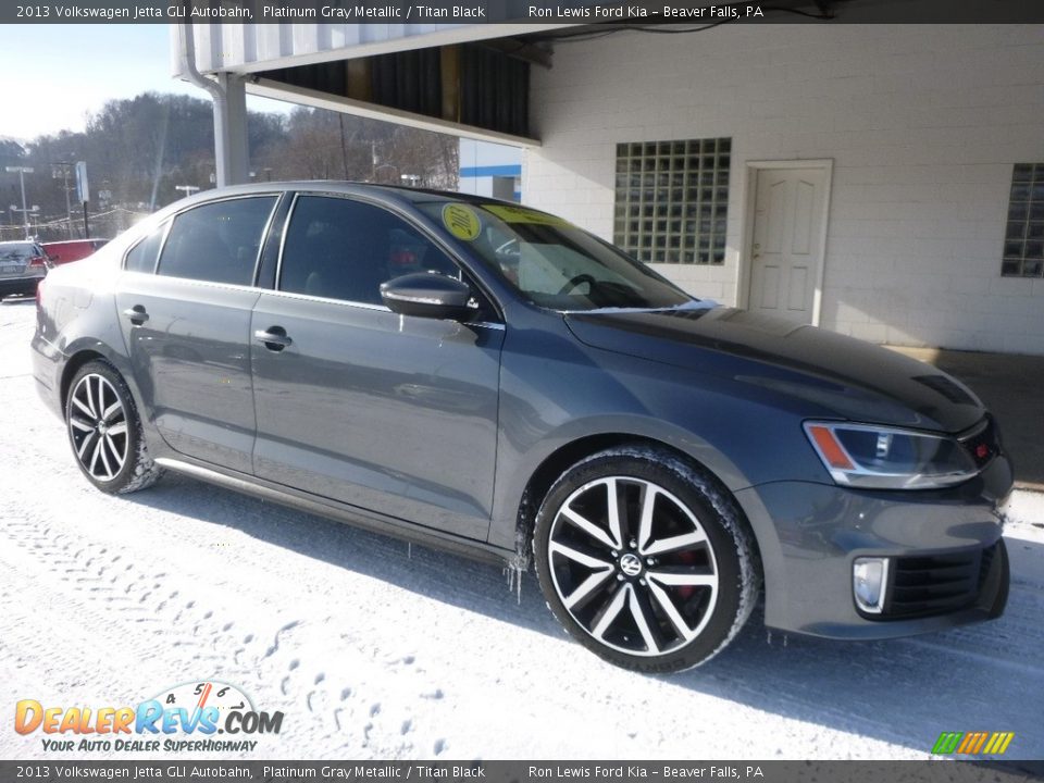 2013 Volkswagen Jetta GLI Autobahn Platinum Gray Metallic / Titan Black Photo #8