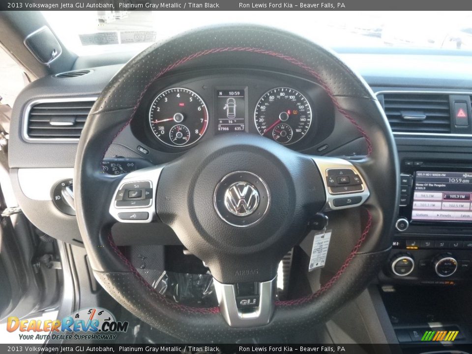 2013 Volkswagen Jetta GLI Autobahn Platinum Gray Metallic / Titan Black Photo #16