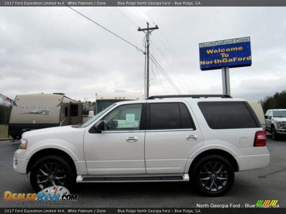 2017 Ford Expedition Limited 4x4 White Platinum / Dune Photo #2