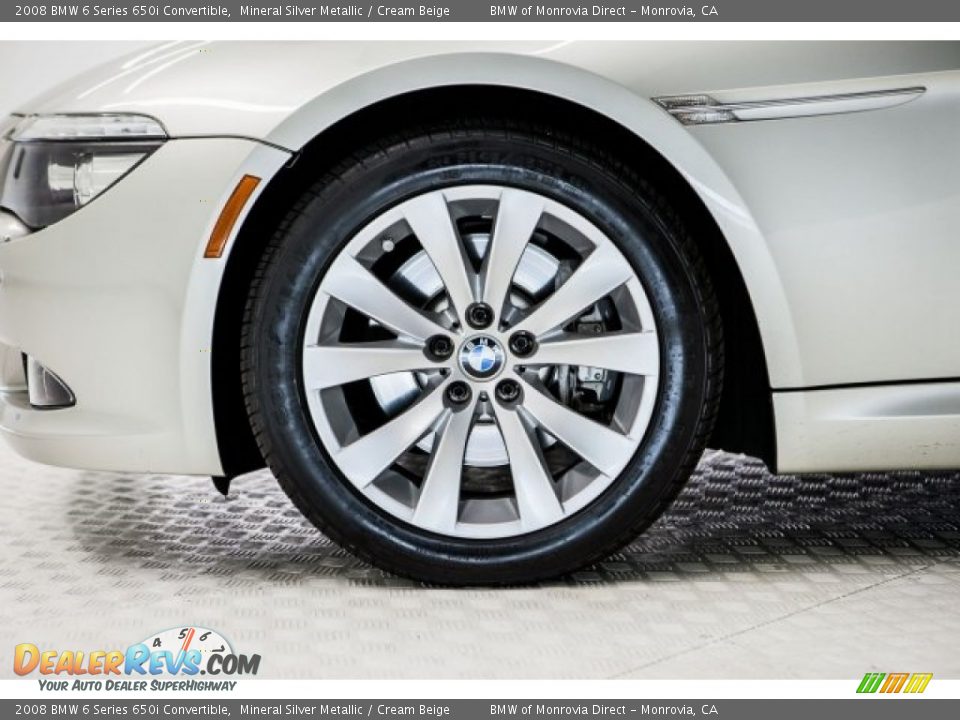 2008 BMW 6 Series 650i Convertible Mineral Silver Metallic / Cream Beige Photo #8