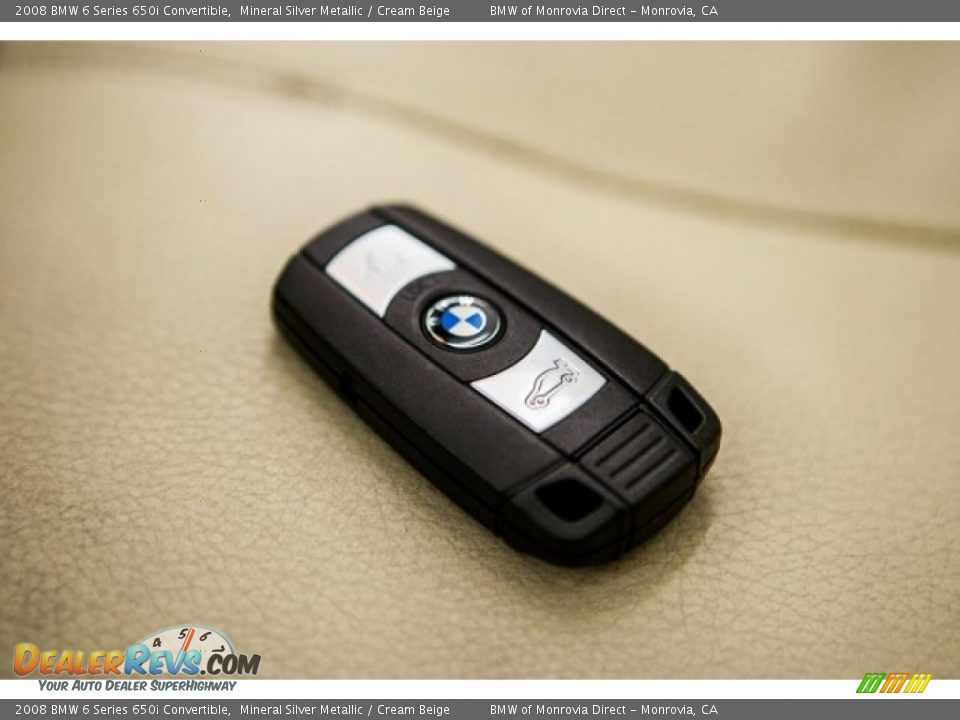 2008 BMW 6 Series 650i Convertible Mineral Silver Metallic / Cream Beige Photo #11
