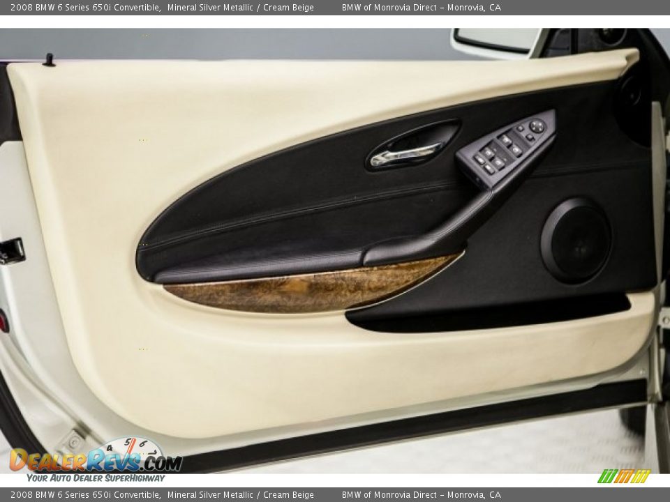 2008 BMW 6 Series 650i Convertible Mineral Silver Metallic / Cream Beige Photo #19