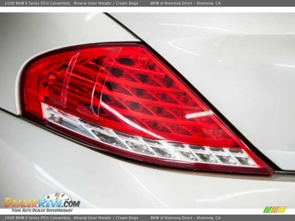 2008 BMW 6 Series 650i Convertible Mineral Silver Metallic / Cream Beige Photo #20
