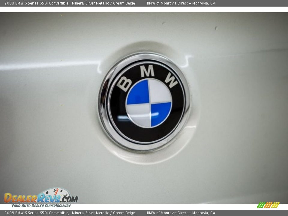 2008 BMW 6 Series 650i Convertible Mineral Silver Metallic / Cream Beige Photo #21