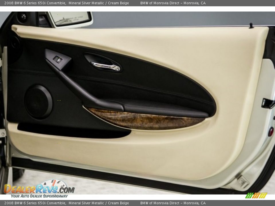 2008 BMW 6 Series 650i Convertible Mineral Silver Metallic / Cream Beige Photo #24