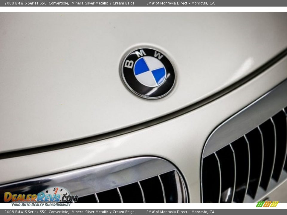 2008 BMW 6 Series 650i Convertible Mineral Silver Metallic / Cream Beige Photo #27