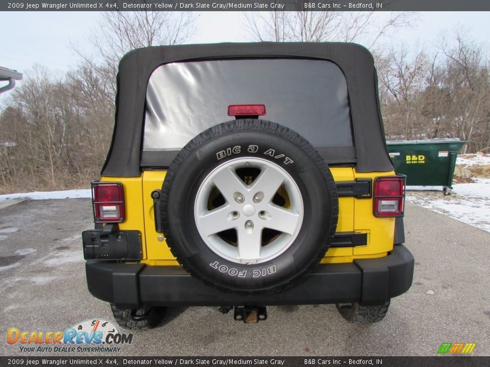 2009 Jeep Wrangler Unlimited X 4x4 Detonator Yellow / Dark Slate Gray/Medium Slate Gray Photo #4