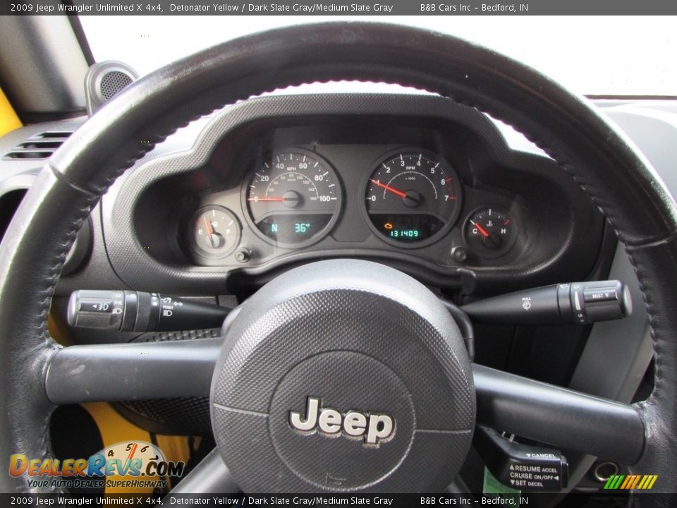 2009 Jeep Wrangler Unlimited X 4x4 Detonator Yellow / Dark Slate Gray/Medium Slate Gray Photo #28