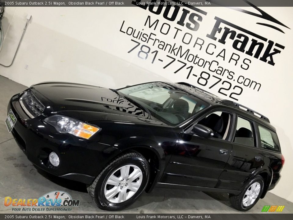 2005 Subaru Outback 2.5i Wagon Obsidian Black Pearl / Off Black Photo #16