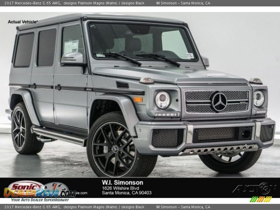 2017 Mercedes-Benz G 65 AMG designo Platinum Magno (Matte) / designo Black Photo #1