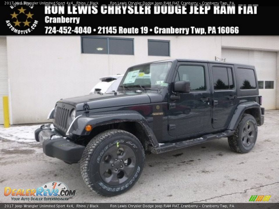 2017 Jeep Wrangler Unlimited Sport 4x4 Rhino / Black Photo #1