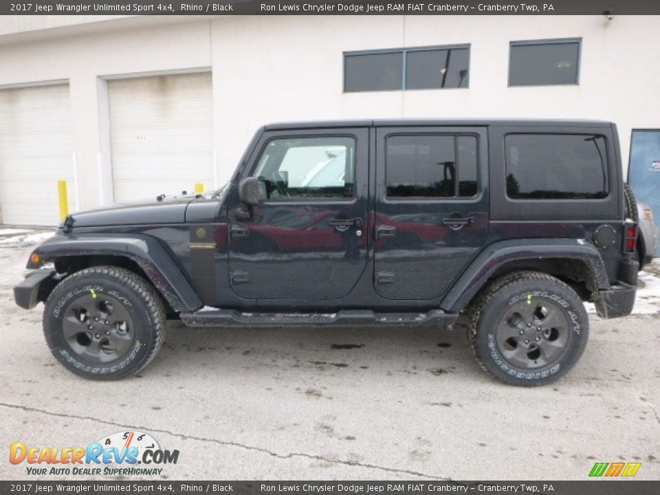 2017 Jeep Wrangler Unlimited Sport 4x4 Rhino / Black Photo #3