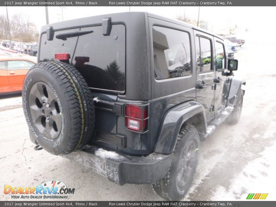 2017 Jeep Wrangler Unlimited Sport 4x4 Rhino / Black Photo #6