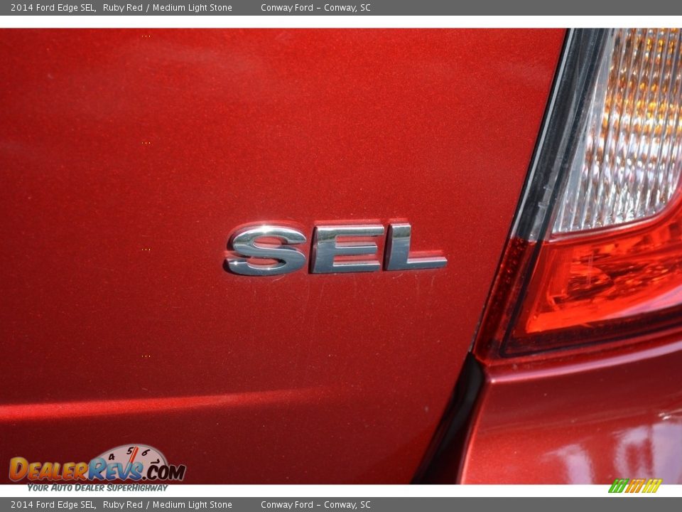 2014 Ford Edge SEL Ruby Red / Medium Light Stone Photo #5