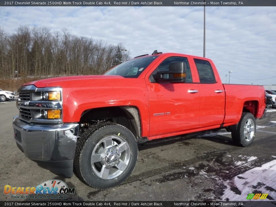 2017 Chevrolet Silverado 2500HD Work Truck Double Cab 4x4 Red Hot / Dark Ash/Jet Black Photo #1