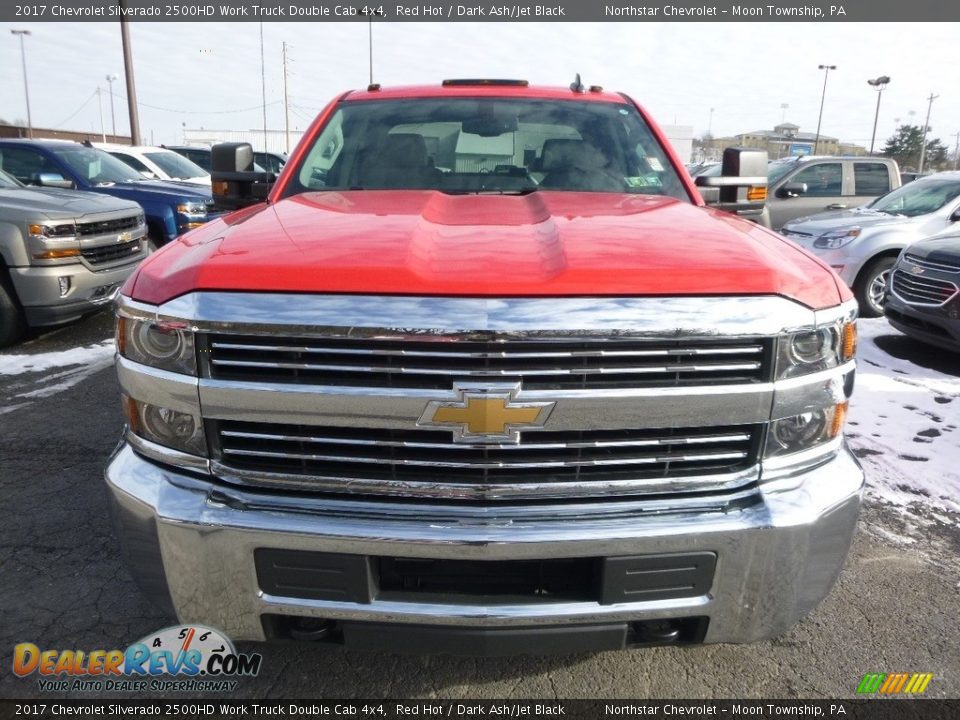 2017 Chevrolet Silverado 2500HD Work Truck Double Cab 4x4 Red Hot / Dark Ash/Jet Black Photo #2