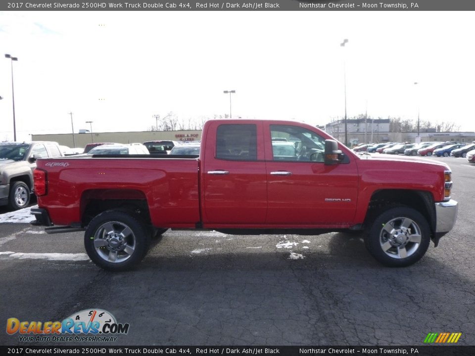 2017 Chevrolet Silverado 2500HD Work Truck Double Cab 4x4 Red Hot / Dark Ash/Jet Black Photo #4