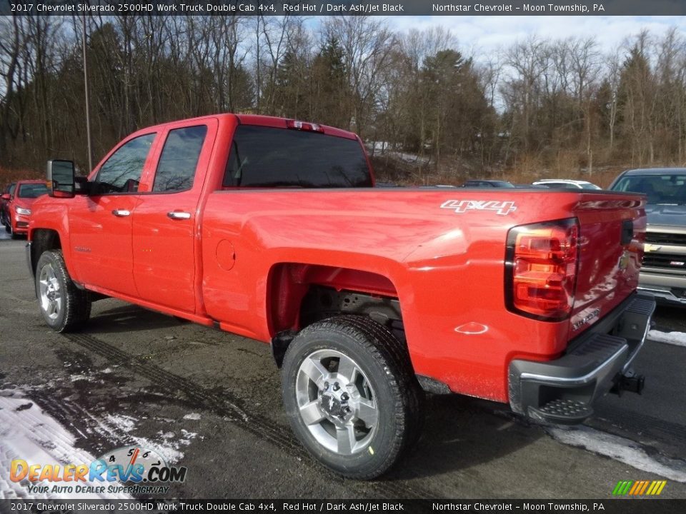 2017 Chevrolet Silverado 2500HD Work Truck Double Cab 4x4 Red Hot / Dark Ash/Jet Black Photo #8