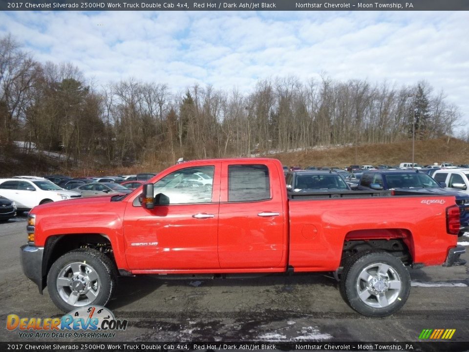 2017 Chevrolet Silverado 2500HD Work Truck Double Cab 4x4 Red Hot / Dark Ash/Jet Black Photo #9