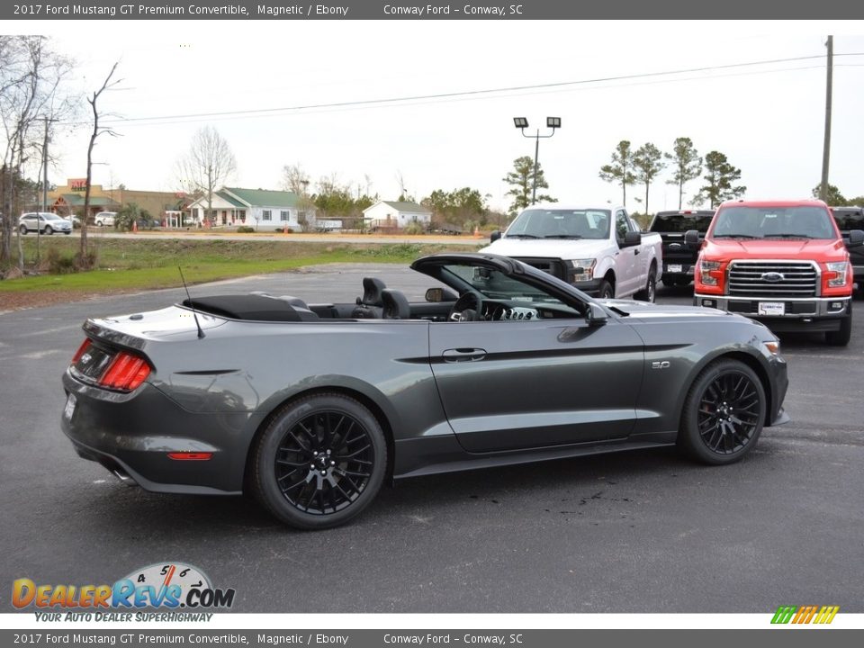 2017 Ford Mustang GT Premium Convertible Magnetic / Ebony Photo #17