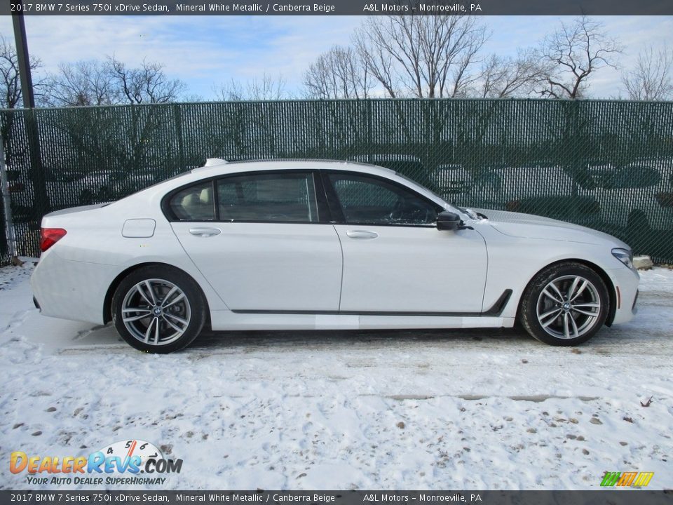 2017 BMW 7 Series 750i xDrive Sedan Mineral White Metallic / Canberra Beige Photo #2