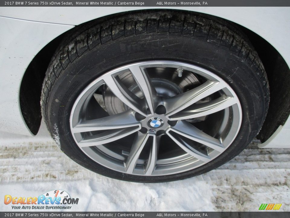 2017 BMW 7 Series 750i xDrive Sedan Mineral White Metallic / Canberra Beige Photo #3