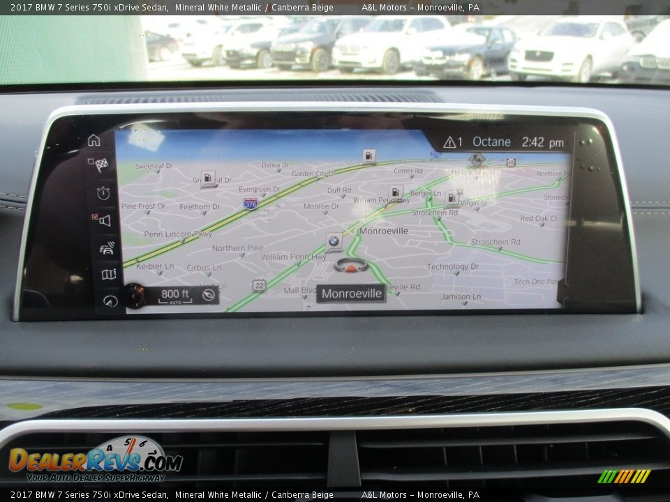2017 BMW 7 Series 750i xDrive Sedan Mineral White Metallic / Canberra Beige Photo #15