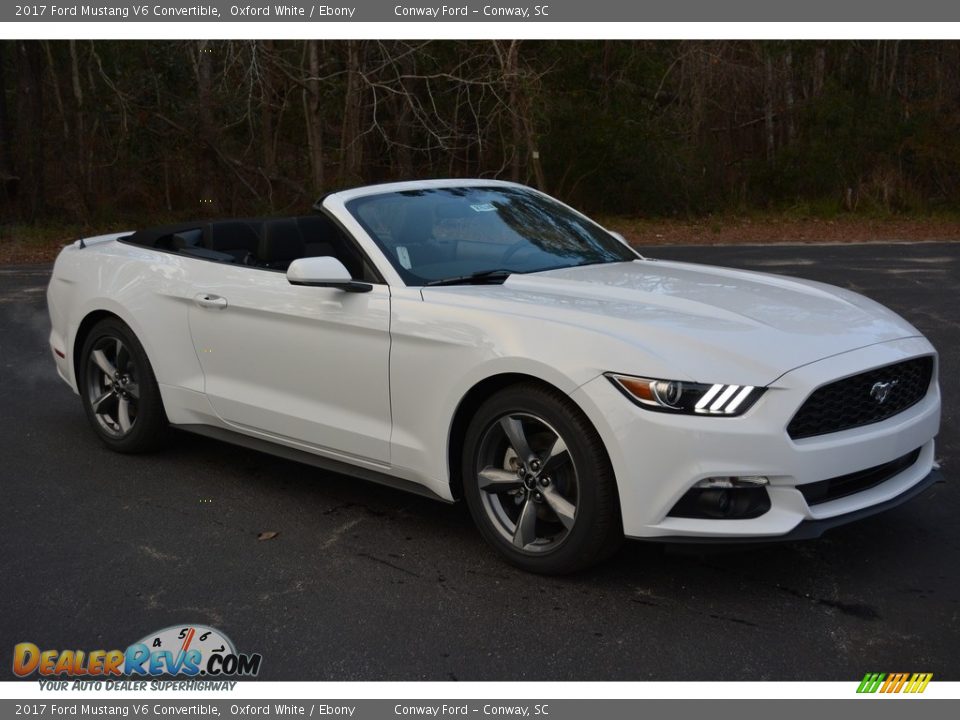 2017 Ford Mustang V6 Convertible Oxford White / Ebony Photo #24