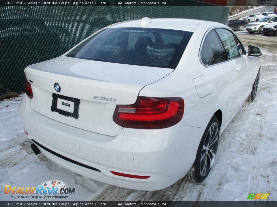 2017 BMW 2 Series 230i xDrive Coupe Alpine White / Black Photo #4