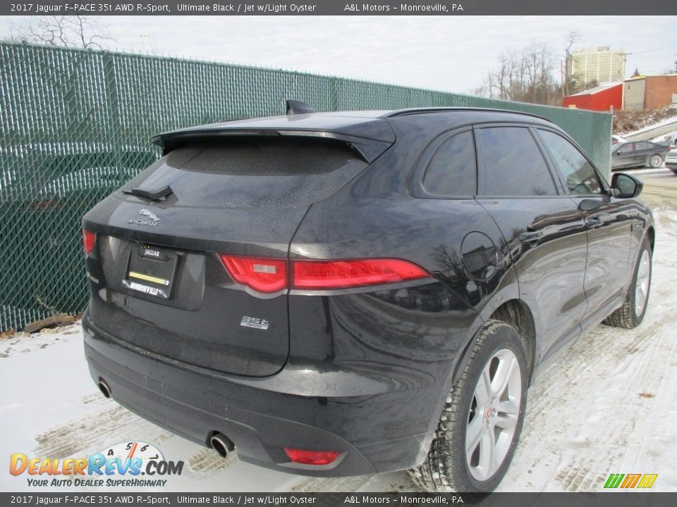 2017 Jaguar F-PACE 35t AWD R-Sport Ultimate Black / Jet w/Light Oyster Photo #4