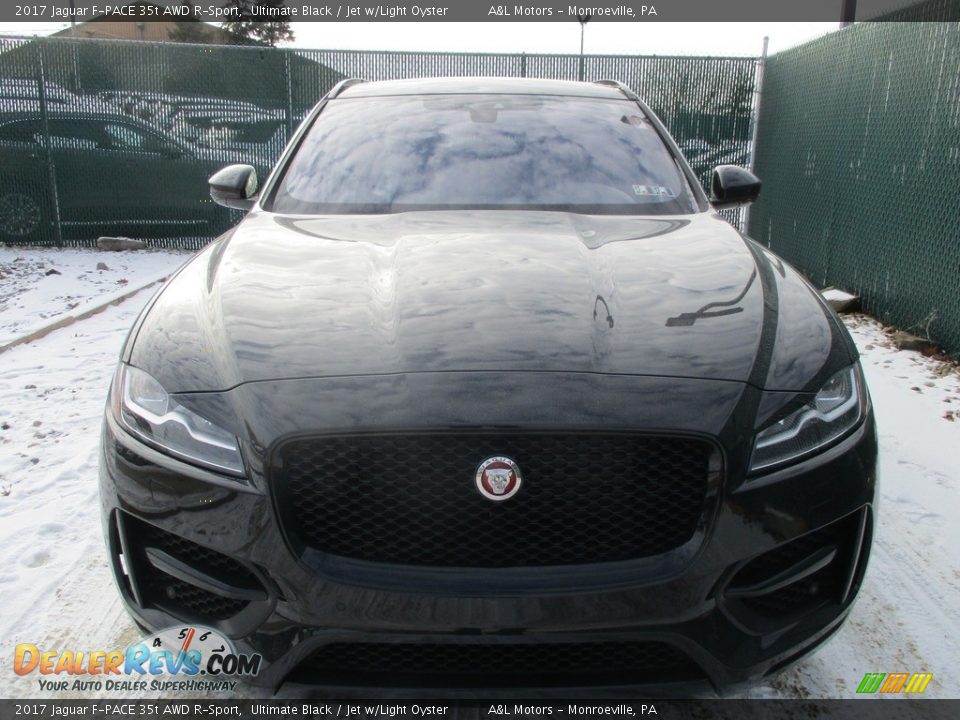 2017 Jaguar F-PACE 35t AWD R-Sport Ultimate Black / Jet w/Light Oyster Photo #7