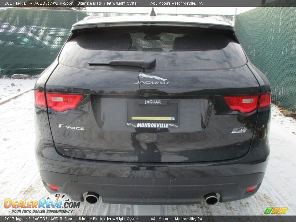 2017 Jaguar F-PACE 35t AWD R-Sport Ultimate Black / Jet w/Light Oyster Photo #10