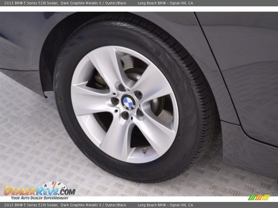2013 BMW 5 Series 528i Sedan Dark Graphite Metallic II / Oyster/Black Photo #10
