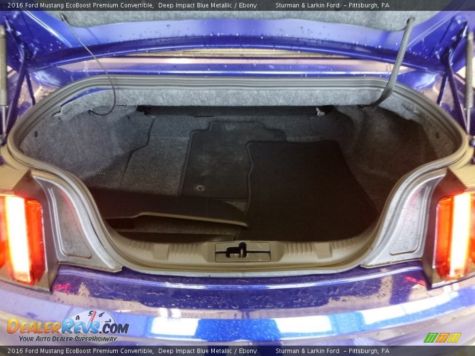 2016 Ford Mustang EcoBoost Premium Convertible Deep Impact Blue Metallic / Ebony Photo #8