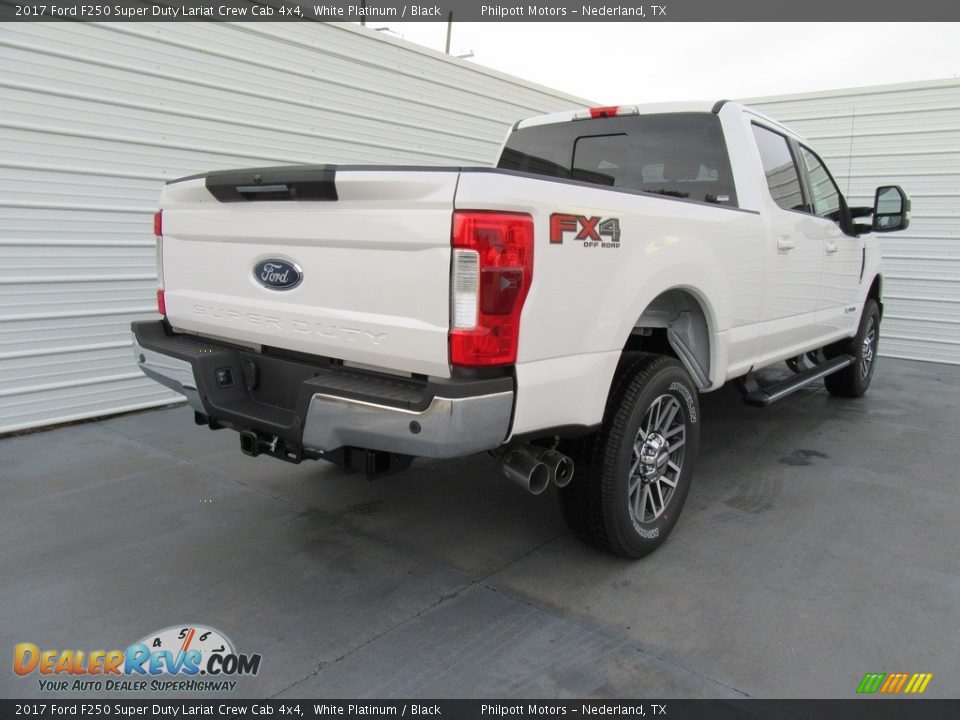 2017 Ford F250 Super Duty Lariat Crew Cab 4x4 White Platinum / Black Photo #4