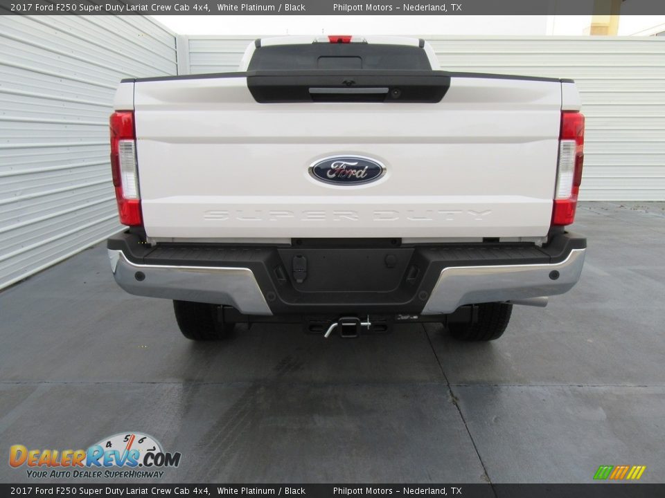 2017 Ford F250 Super Duty Lariat Crew Cab 4x4 White Platinum / Black Photo #5