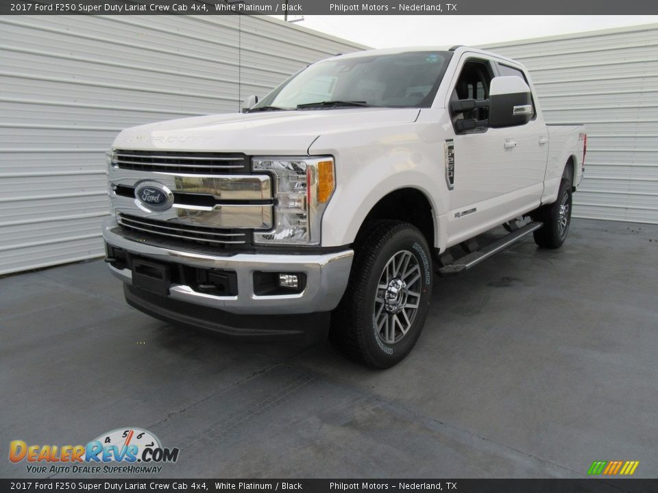 2017 Ford F250 Super Duty Lariat Crew Cab 4x4 White Platinum / Black Photo #7