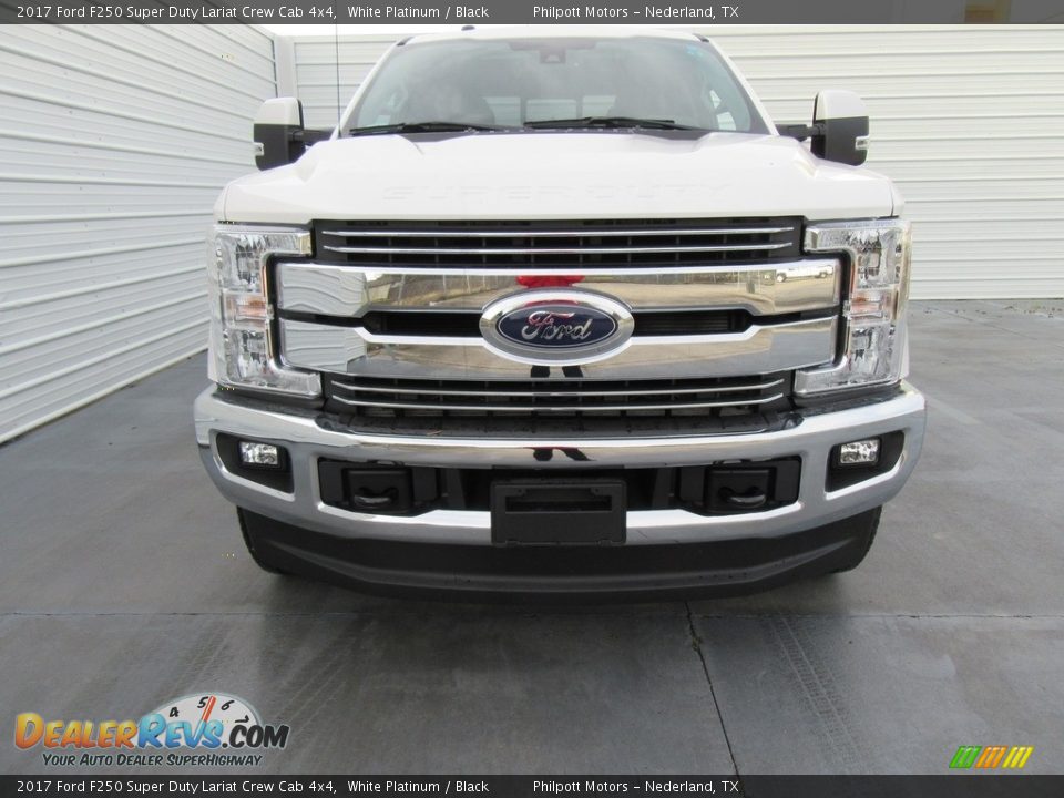 2017 Ford F250 Super Duty Lariat Crew Cab 4x4 White Platinum / Black Photo #8