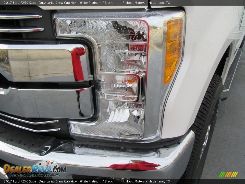 2017 Ford F250 Super Duty Lariat Crew Cab 4x4 White Platinum / Black Photo #9
