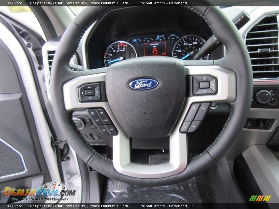 2017 Ford F250 Super Duty Lariat Crew Cab 4x4 White Platinum / Black Photo #34