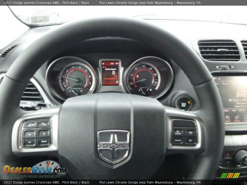 2017 Dodge Journey Crossroad AWD Pitch Black / Black Photo #16