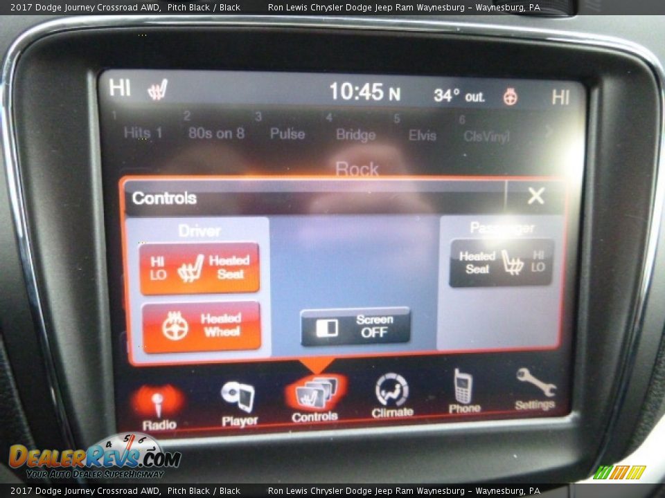 2017 Dodge Journey Crossroad AWD Pitch Black / Black Photo #19